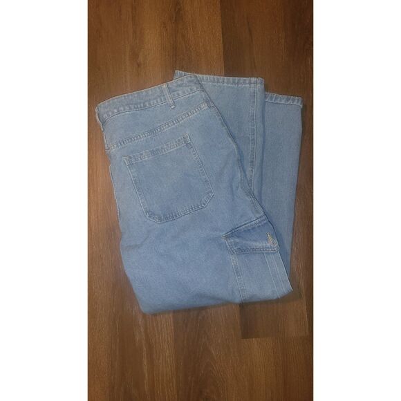 Shein Carpenter Womens Jeans Light Wash 1x - Picture 2 of 2